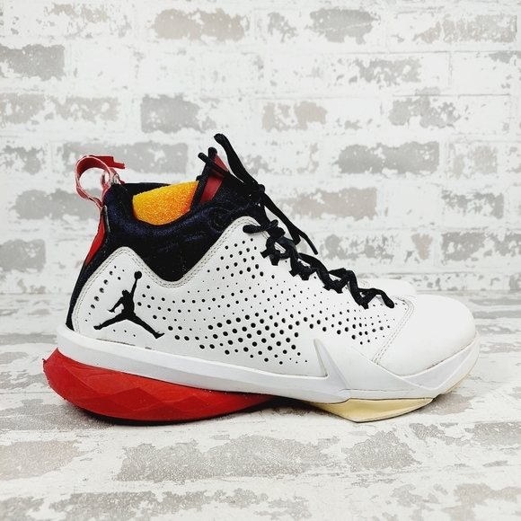 Jordan Flight Time 14.5 White White Black Red Athleisure Running Sneakers D867 main image 12